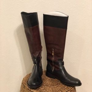 womens vince camuto boots black and brown
